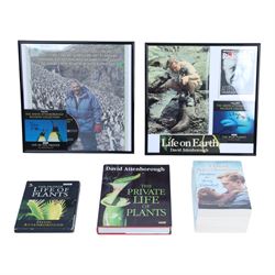 Collection of David Attenborough memorabilia, to include 'The Private Life of Plants' sign...