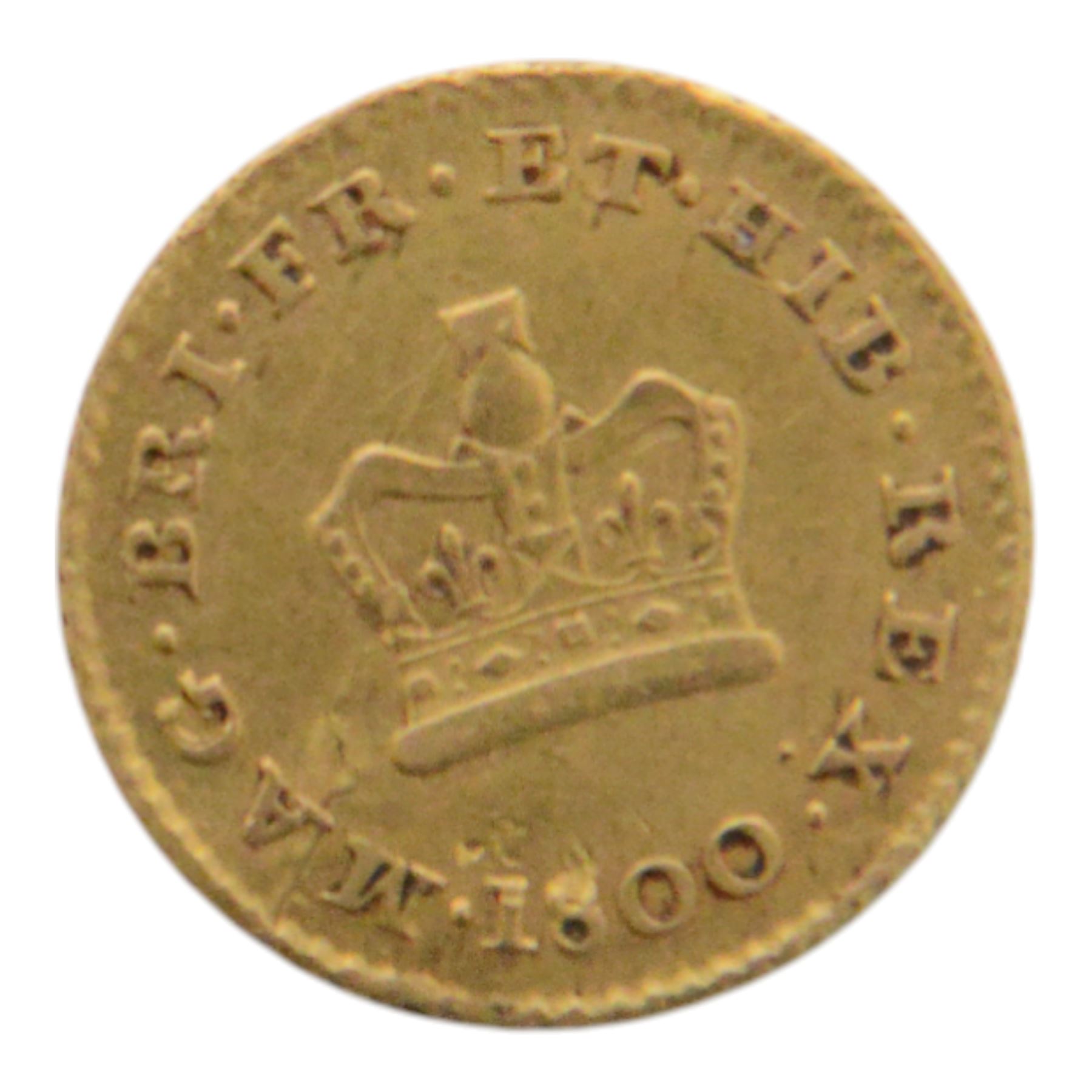 George III 1800 gold one third guinea coin