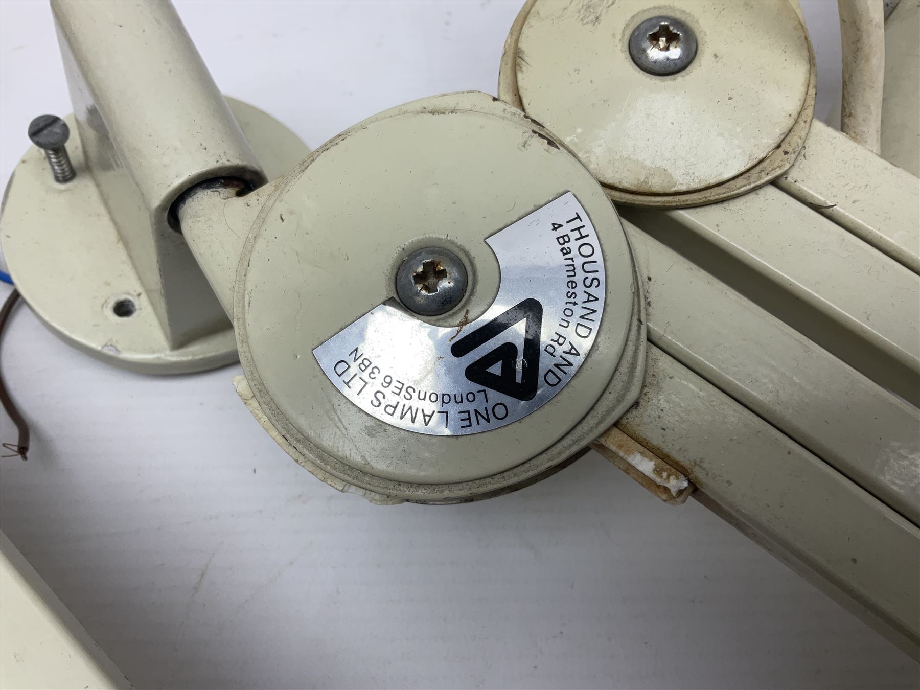 Pair cantilever wall mounted lamps 