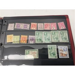 Stamps including St Helena, Fiji, Southern Rhodesia, Malaya, Bermuda, Queen Victoria and later Ceylon, various Universal Postal Union 1949 etc, housed in six albums/folders