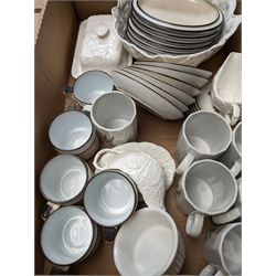 Denby teawares, Schumann mugs, Coalport Country Ware pattern bowl and a collection of other ceramics and collectables, in two boxes 