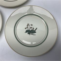 Set of three Royal Copenhagen plates, decorated with snowdrops in a gilt boarder, D22cm 