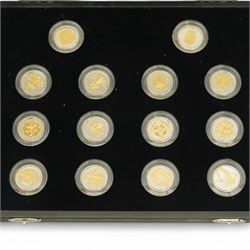 The Royal Mint United Kingdom silver proof 'One Pound Coin 25th Anniversary' fourteen coin collection, cased with certificate
