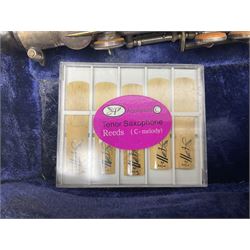 Early 20th century Elkhart Pan American C-Melody saxophone, Patd. Sept.14 1915, no.1153489, serial no.P27678; in fitted hard carrying case with crook