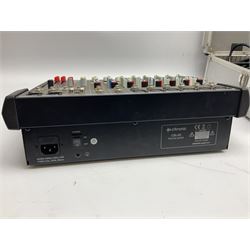 Meridian stage pro AS802ADC mixer, housed in a hard case, Xenyx X1222USB mixer and a Citronic CSL-10 mixing console, boxed (3)
