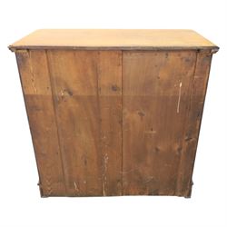 Victorian mahogany chest, fitted with two short and three long drawers