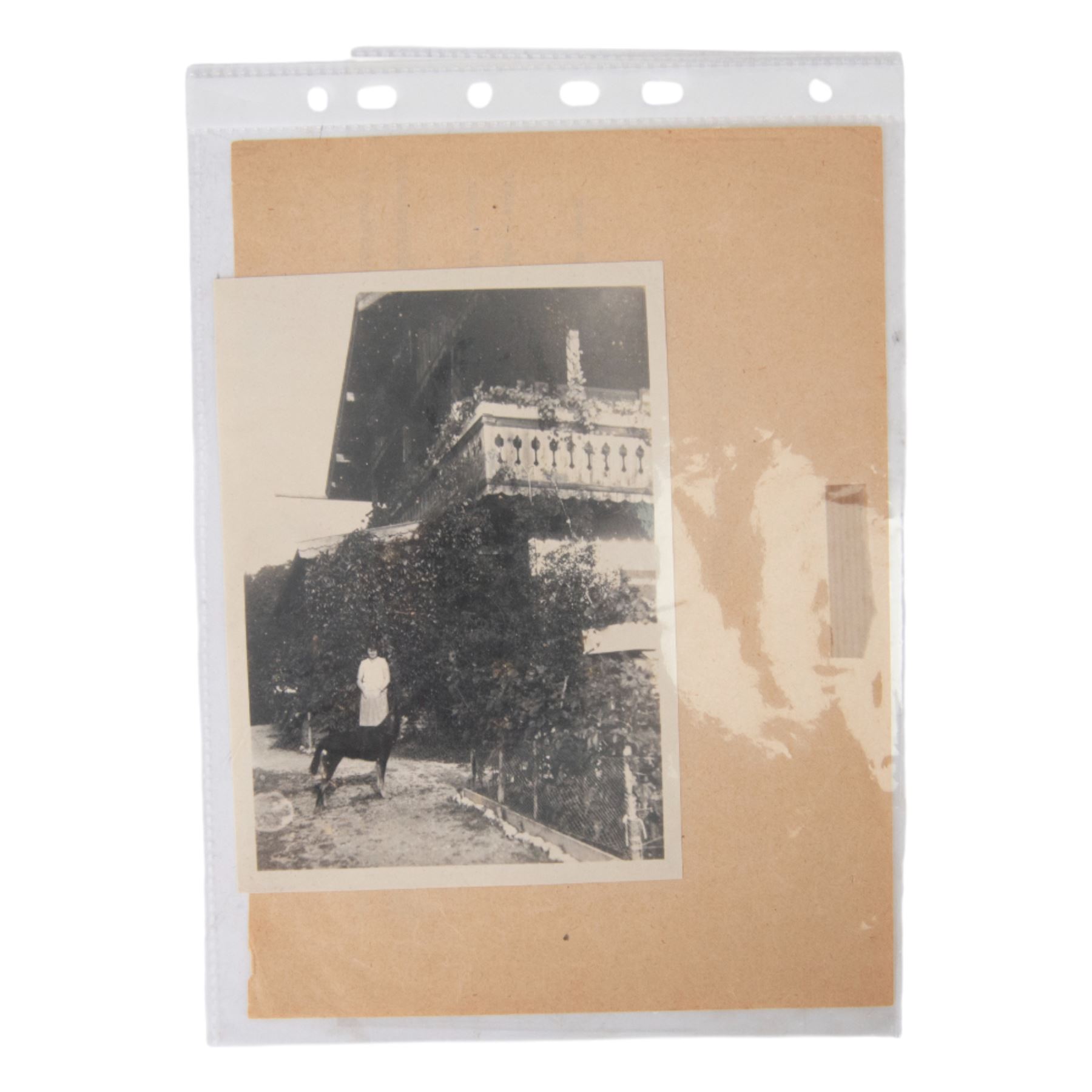 Photograph of Adolf Hitler, together with photograph of Hitler's neice Geli Raubal, an original types letter from Hitler's sister Laula Hitler and a spare savings book belonging to Hitler 