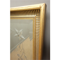  Gilt framed bevel edge mirror, W69cm, H100cm  