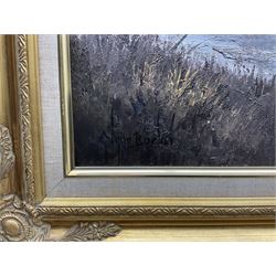 Glynn Barker (Beverley 20th Century): 'Whitby Harbour' 'South Cave Market Place' and a View of Helmsley from the River Rye , three oils on board signed max 50cm x 75cm (3)