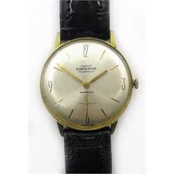  Gentleman's Swiss Emperor Incabloc gold- plated and stainless steel manual wristwatch  