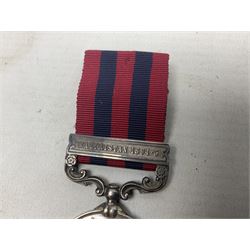 Victoria India General Service Medal with Waziristan 1894-5 clasp awarded to 1235 Sepoy Nuh Joifoih 4th Punjab Infy.; with ribbon