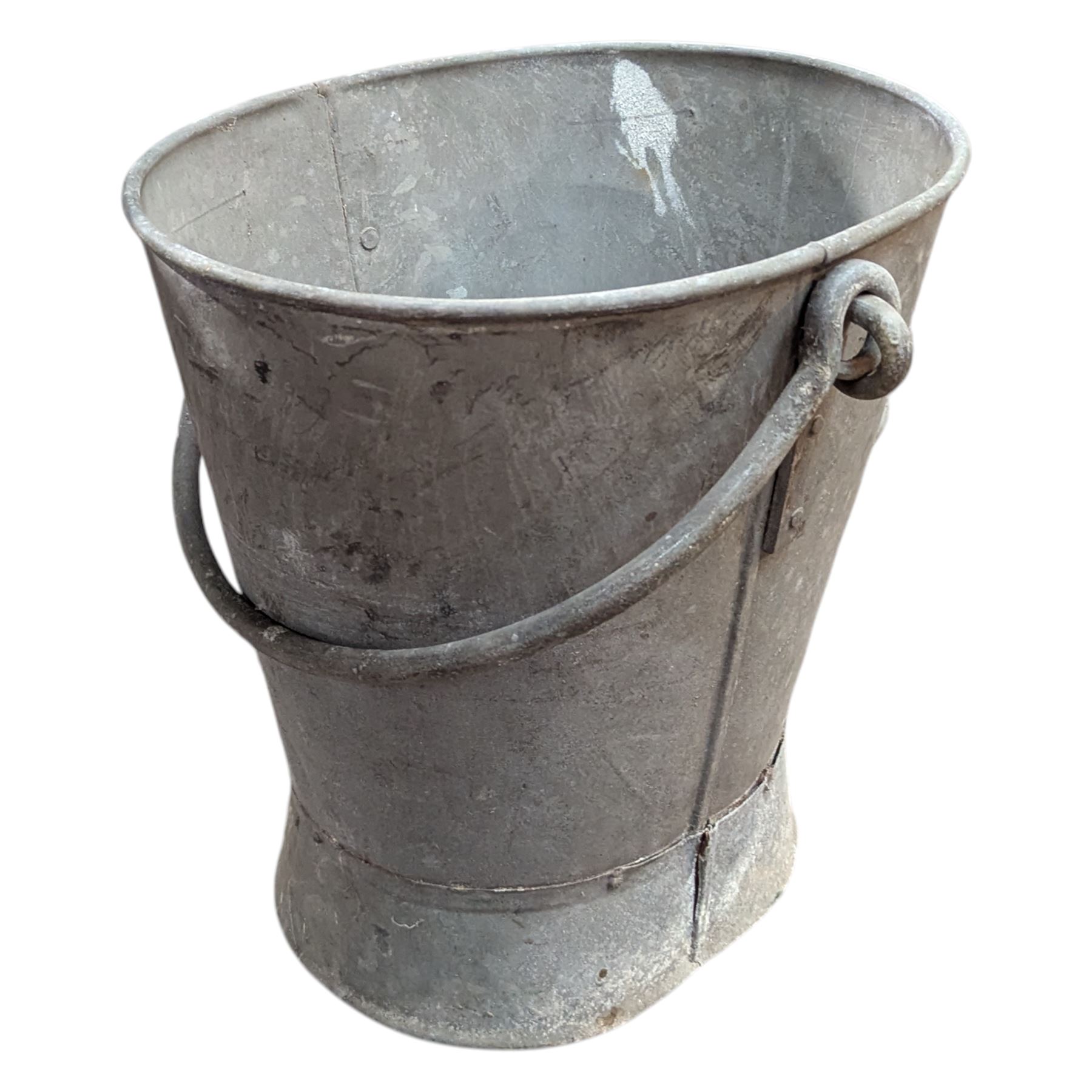 Five large railwayana five coal buckets, together with two others, H50cm W40cm
