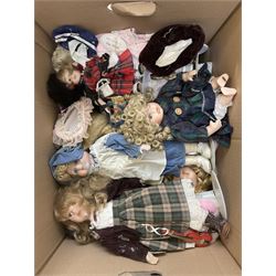 Large collection of porcelain dolls, to include examples from Windsor collection and the Knightsbridge collection          