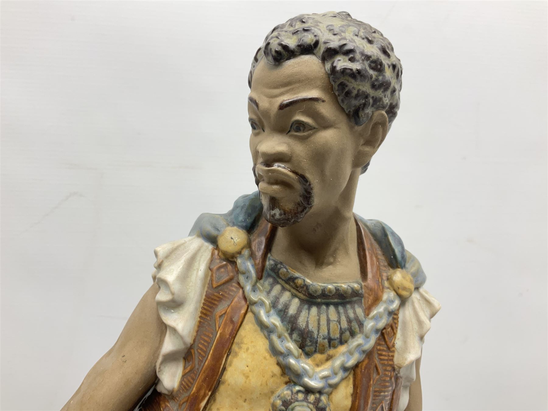 Lladro Gres figure, Othello, modelled as a man in period dress, with original box, no 13510, sculpted by Salvador Furio, year issued 1978, year retired 1981, H47cm