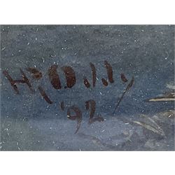 Henry Raphael Oddy (British 1852-1907): Cattle Grazing in the Uplands, watercolour signed and dated '92, 47cm x 65cm