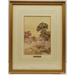 Henry John Yeend King (British 1855-1924): Geese and Horse on a Village Street, watercolour signed 25cm x 17cm