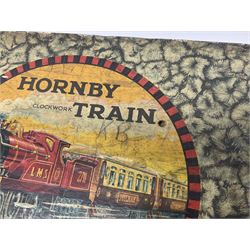 Hornby ‘0’ gauge - No. 0 Goods Set box containing clockwork LNER 0-4-0 locomotive with matching tender no.2710 in black and gold, originally from the No. 1 Goods Set; with NE open wagon, quantity of track, track clips, buffer and key 