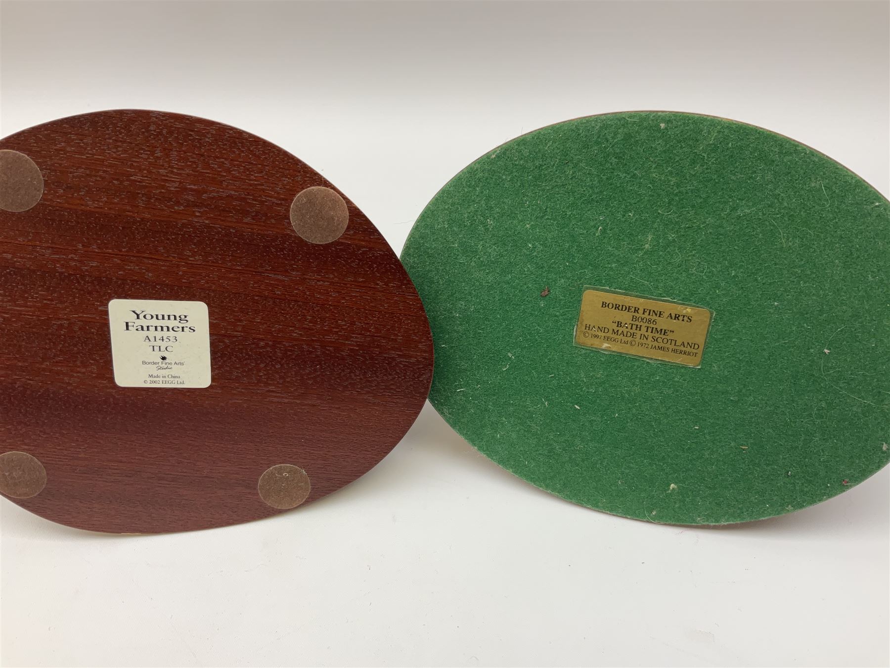 Twelve Border Fine Arts figure groups, to include Bath Time B0086, Young Farmers A1453, Monty A6739, Beagle in Jumper 610844, Sam JH21, Gyp A6509, etc  