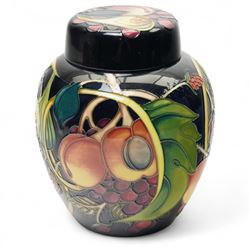 Moorcroft Queens Choice pattern ginger jar, designed by Emma Bossons, impressed and painte...