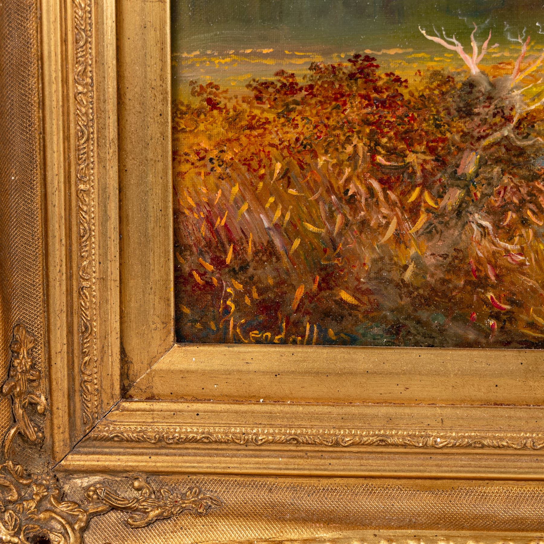 Bruce Kendall (British Contemporary): 'The Wetlands', oil on board signed, titled verso 50cm x 75cm