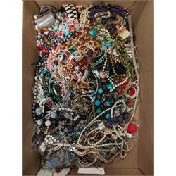 Large quantity of costume jewellery including bracelets, necklaces, bangles etc.