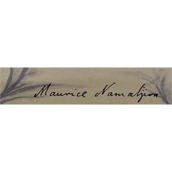 Maurice Namatjira (Australian 1938-1977): Central Australian Landscape, watercolour signed 51cm x 35cm
Notes: the artist was the 5th youngest son of Albert Namatjira founder of the Hermansbourg School of Artists