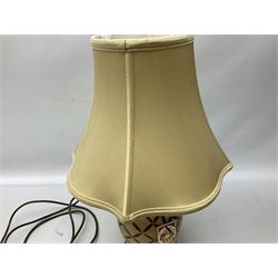 Rochamp Red Cross Stitch table lamp, with cream shade, excluding shade H32cm 