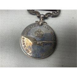 George VI RAF Long Service and Good Conduct Medal awarded to 506313 F/Sgt. F.G. Hollings R.A.F.; with ribbon 