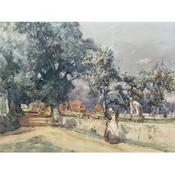 Arthur David McCormick (Irish 1860-1943): 'Gossip', watercolour and pencil unsigned, original title label verso 36cm x 47cm 
Provenance: David Duggleby Ltd 23rd June 2017 Lot 235