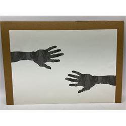 Sir Antony Gormley RA (British 1950-): 'Hands', limited edition wrapping paper sheet, produced for the Teenage Cancer Trust by Selfridges Wrapped 2005, 45cm x 70cm (unframed)