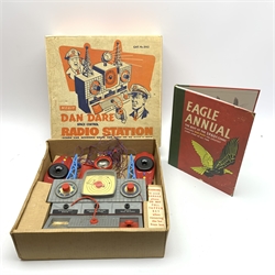 Merit Dan Dare Space Control Radio Station Cat.No.3110, boxed with internal packaging; together with a 2007 compilation book of 1950s Eagle Annuals including Dan Dare stories (2)