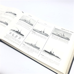  McMurtie, F, Ed.by: Jane's Fighting Ships, published 1941 with original silk tied card page markers, many black/white photographic  illustrations, adverts and data, blue cloth, 1vol  