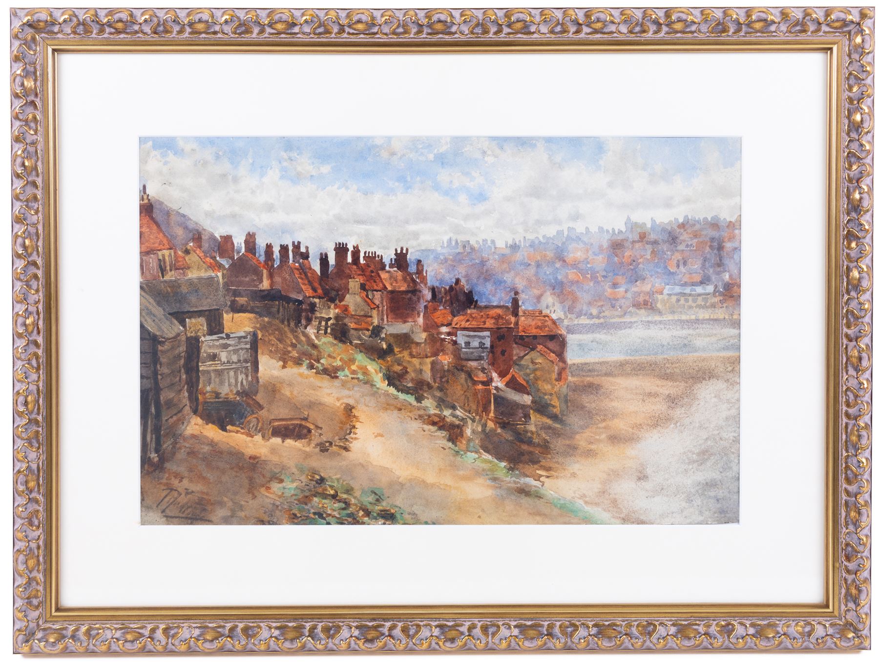 English School (19th/Early 20th Century): Whitby Rooftops, two watercolours by different hands indistinctly signed, 26cm x 41cm and 27cm x 36cm (2)