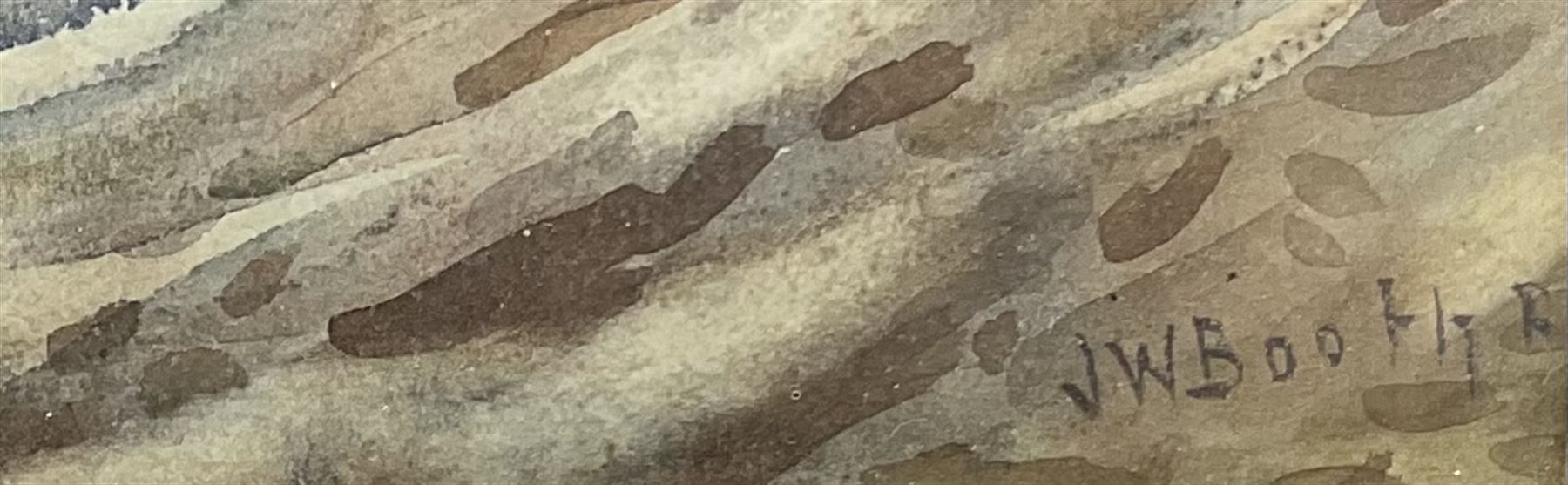 James William Booth (Staithes Group 1867-1953): Bringing Home the Horses, watercolour signed 33cm x 43cm