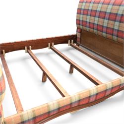 And So To Bed - 'Bonaparte' emperor bed upholstered in tartan fabric