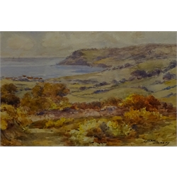  James Ulric Walmsley (British 1860-1954): Robin Hood's Bay from above Fylingthorpe and Stoupe Brow, pair watercolours signed 18cm x 26cm (2)  DDS - Artist's resale rights may apply to this lot     