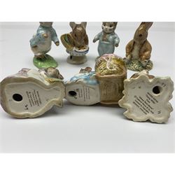 Seven Beswick Beatrix Potter figures, including Hunca Munca, Appley Dapply and Timmy Willie