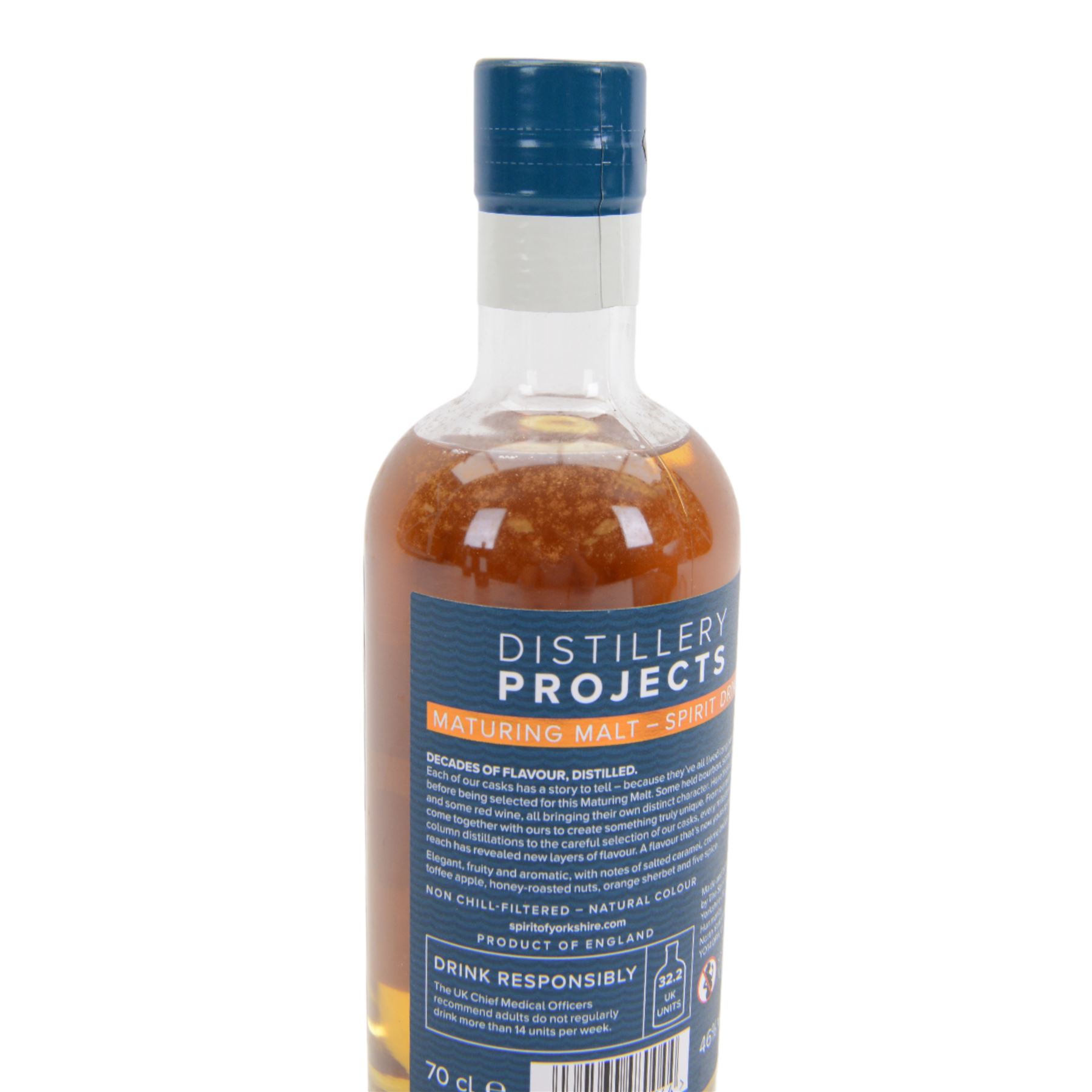 Spirit of Yorkshire Distillery, distillery projects maturing malt, project number 4, limited edition 1503/2000, 70cl, 46% vol