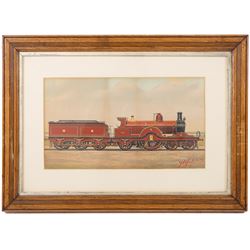 After Edwin Thomas Rudd (British 1861-1940): An East Coast Flier, Great Western Railway no. 3047 'Lord of the Isles', Midland Railway no. 116 and Caledonian Railway no. 769, four coloured prints max 21.5cm x 37.5cm (4)
