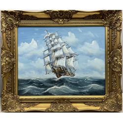 Ambrose (20th century): Ship at Full Sail, oil on board signed 39cm x 50cm