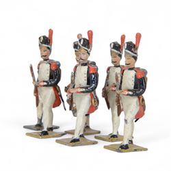 French CBG Mignot Napoleonic Grenadiers a Pied de la Garde marching, comprising of five  g...