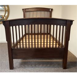 Hardwood vertical latted 3' single bedstead