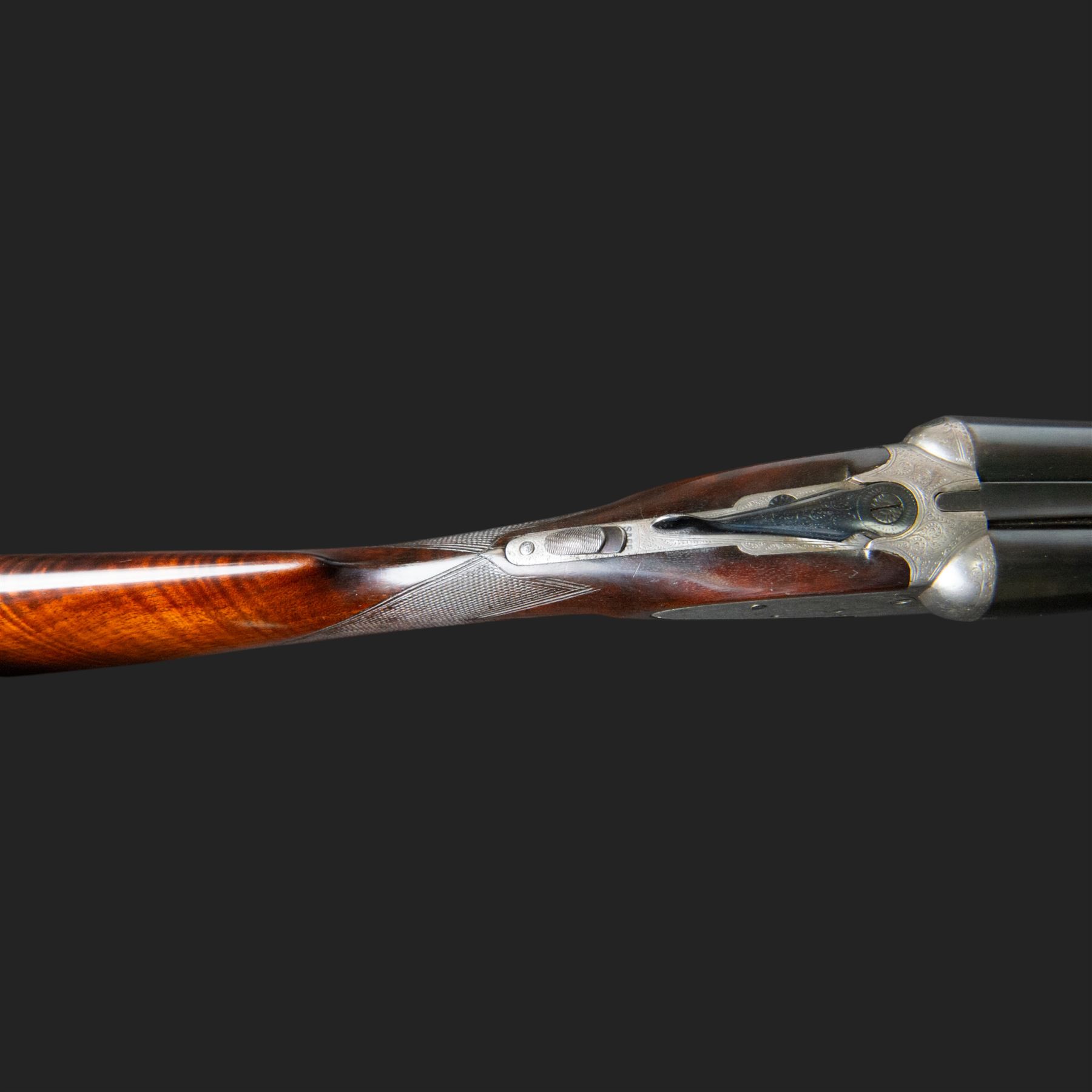 E Freeman, 12 bore double trigger sidelock, side by side shotgun, 71cm (28