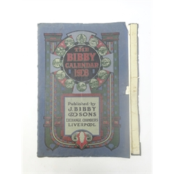  The Bibby Calendar for 1908, pub. by J. Bibby & Sons Exchange Chambers Liverpool  