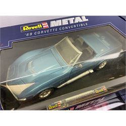Revell - seven 1:18 scale die-cast models comprising '55 Ford Thunderbird; '56 Thunderbird 'Pink Dream'; '69 Corvette Convertible; 1965 Ford Mustang Convertible; Honda NSX; Pininfarina Mythos; and BMW Isetta 250; all boxed (7)