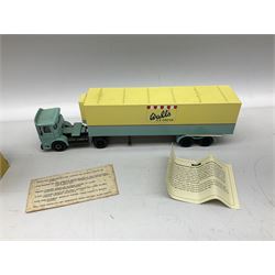 Five boxed Corgi die-cast models comprising ‘Dibnah’s Choice’ Sentinel Dropside wagon and Fowler B6 Crane Engine and Trailer, Albion Caledonian lorry, Texaco tanker and Wall’s AEC trailer
