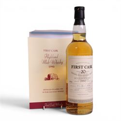 Glen Garioch, 20 year old Highland single malt scotch whisky 46% vol 700ml, First Cask; di...