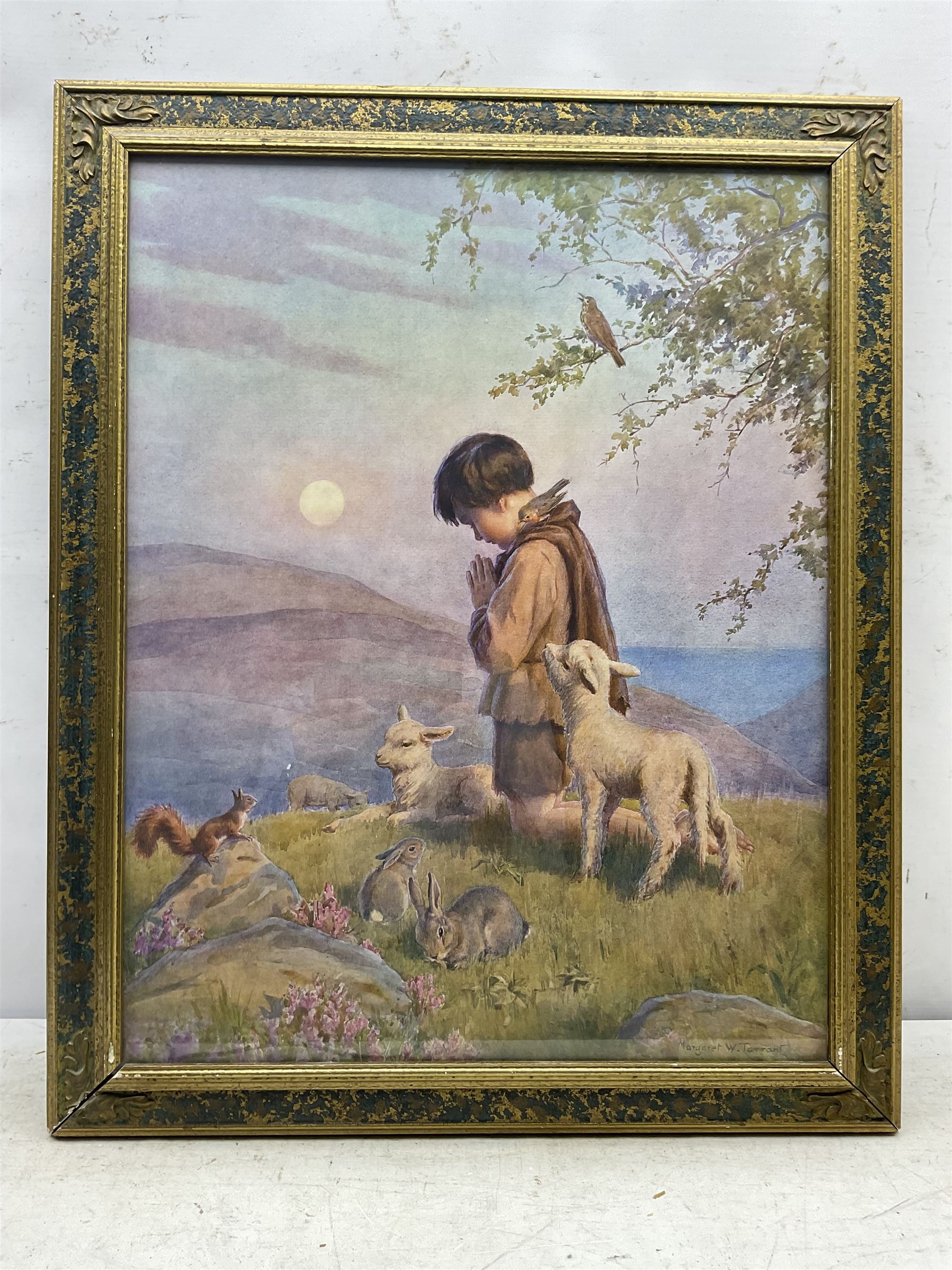 After Margaret Winifred Tarrant (British 1888-1959): A Prayer, early 20th century chromolithograph 57cm x 45cm