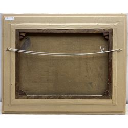 David Thomas Robertson (British 1879-1952): Bowtop Caravans on the Road, oil on canvas signed 44cm x 60cm