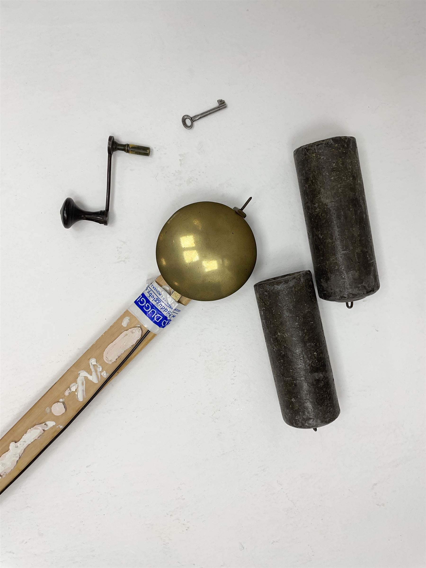 Early 19th century oak longcase clock, the enamel dial decorated with raised gilt trailing scrolls, signed 'Amyot & Bennett, Norwich', 8-day movement striking on bell